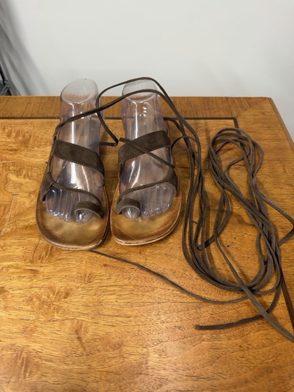 JEFFREY CAMPBELL Women's Size‎ 38/ 7.5 Sandals Handmade Leather Rawhide Shoes